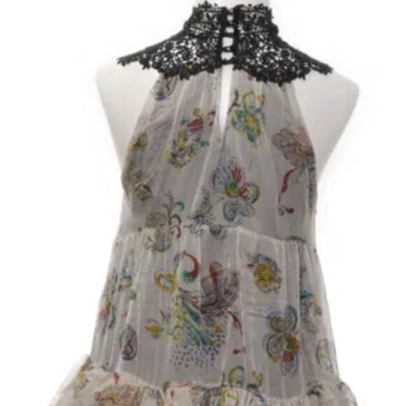 ZARA WOMAN Silk Dress Lace Detail 7785/739 Size M New With Tags $189 - Picture 6 of 16